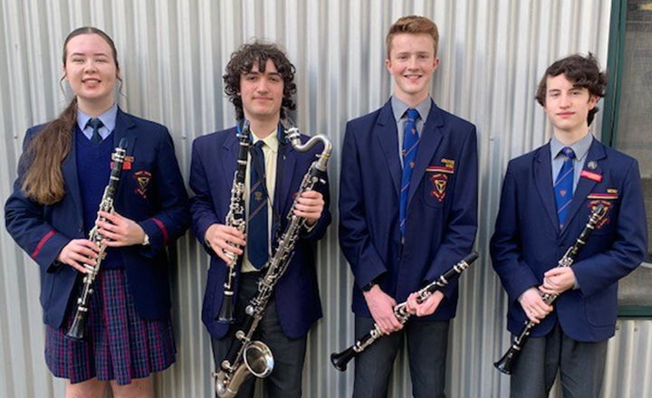 Trinity College clarinet quartet at the at Balaklava Eisteddfod.