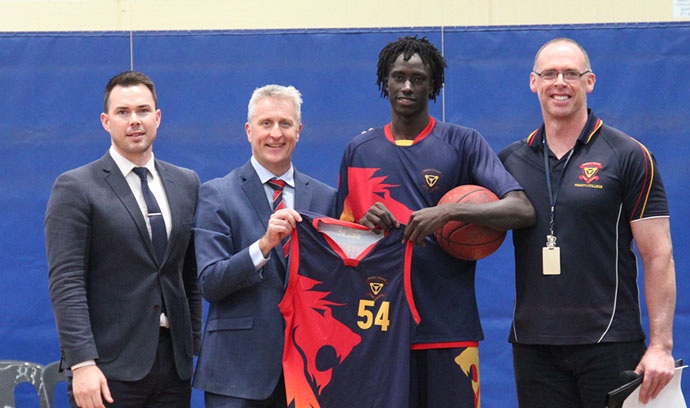 Adelaide private schools Trinity College basketball graduate Jimma Dau.