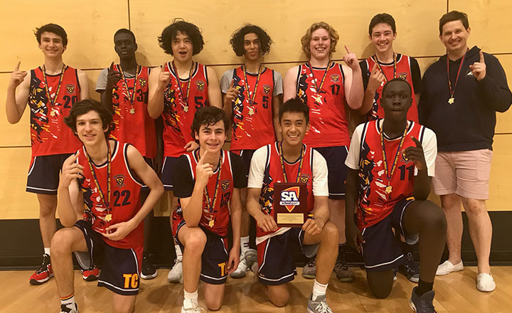 Adelaide private school Trinity College Year 8/9 Boys Basketball SAAS Premiers.