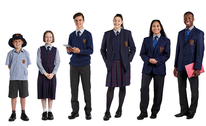 Trinity College range of uniforms.