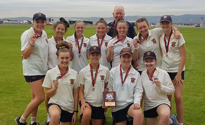 Adelaide private schools Trinity College Open Girls Cricket Team