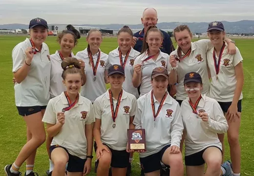 Trinity Open Girls Cricket Team claim third State Cricket title.