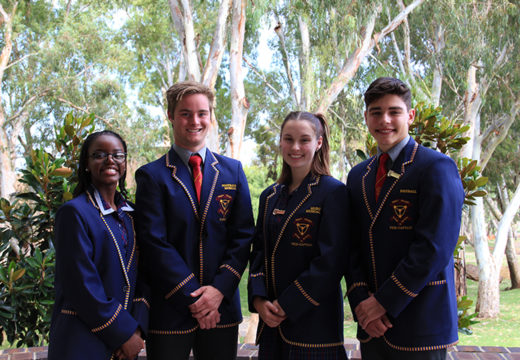 Four Yr 12 students at Trinity College