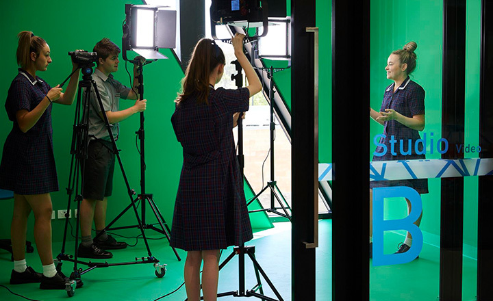 Trinity Innovation and Creativity School (TICS) green room.