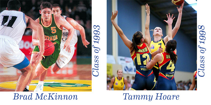 Trinity College Bastetball achievers Brad McKinnon and Tammy Hoare