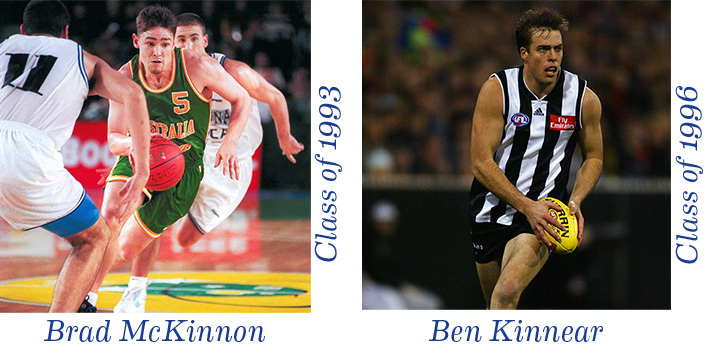 Sporting Hall of Fame achievers Brad McKinnon and Ben Kinnear.