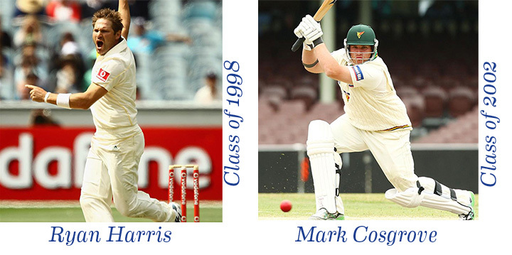 Trinity College cricket achievers Ryan Harris and Mark Cosgrove