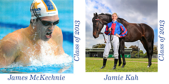 Sporting Hall of Fame achievers James McKechnie and Jamie Kah.