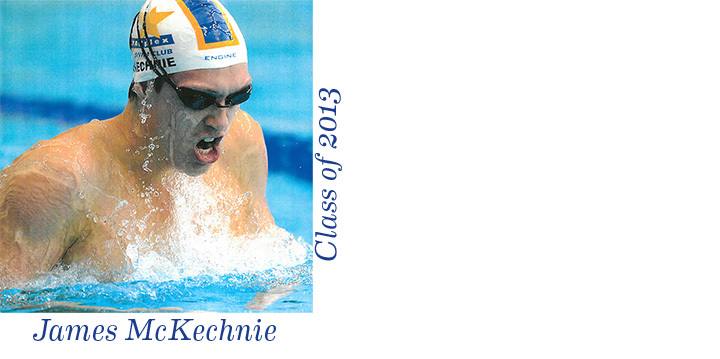 Trinity College Swimming achiever James McKechnie
