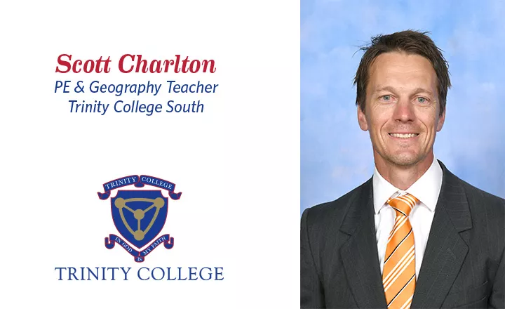 Trinity College South PE & Geography Teacher Scott Charlton.