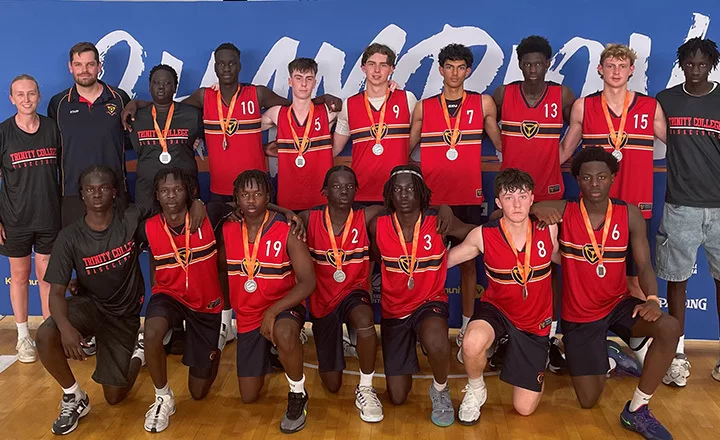 Trinity private high schools adelaide winning basketball team