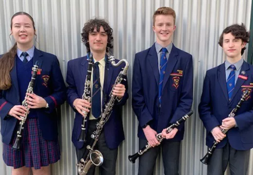 Trinity College clarinet quartet at the at Balaklava Eisteddfod.