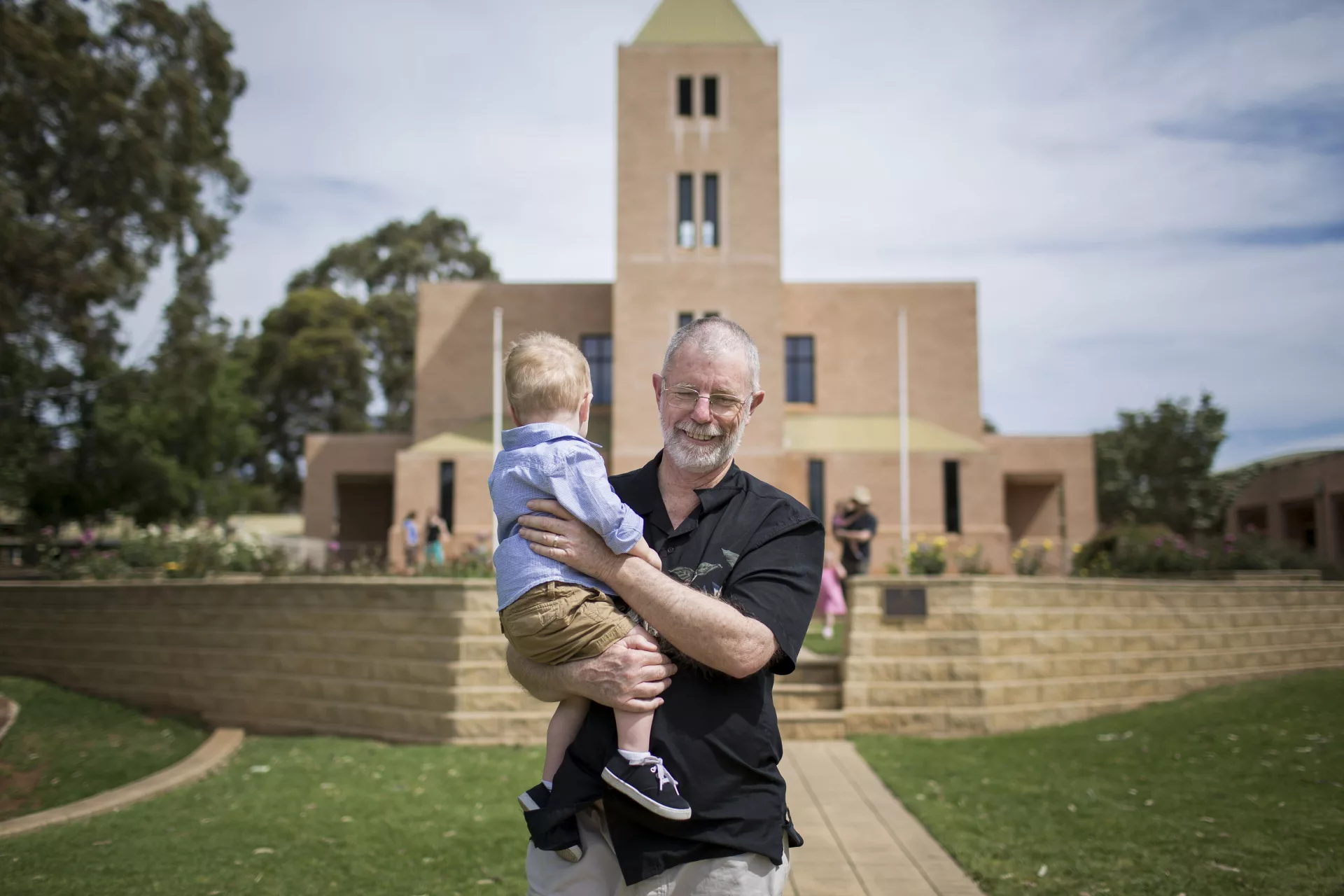 Community members leaving St Francis Cathedral