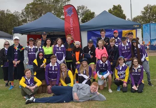 Year 11 and 12 Leaders and Prefects of Trinity College participated in the local Gawler Relay for Life at Princess Park.