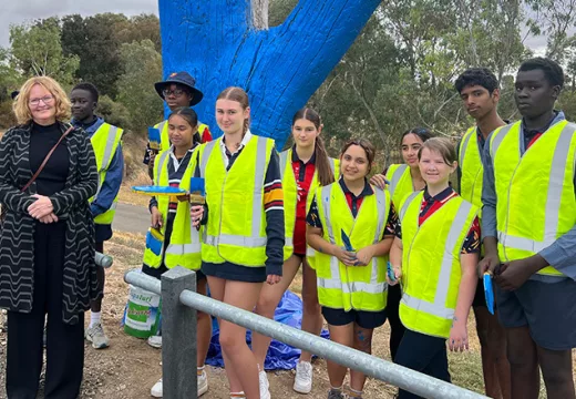 private high schools adelaide Trinity College Blue Tree project