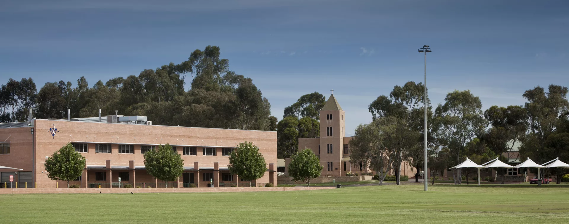 View of Trinity College oval and campus