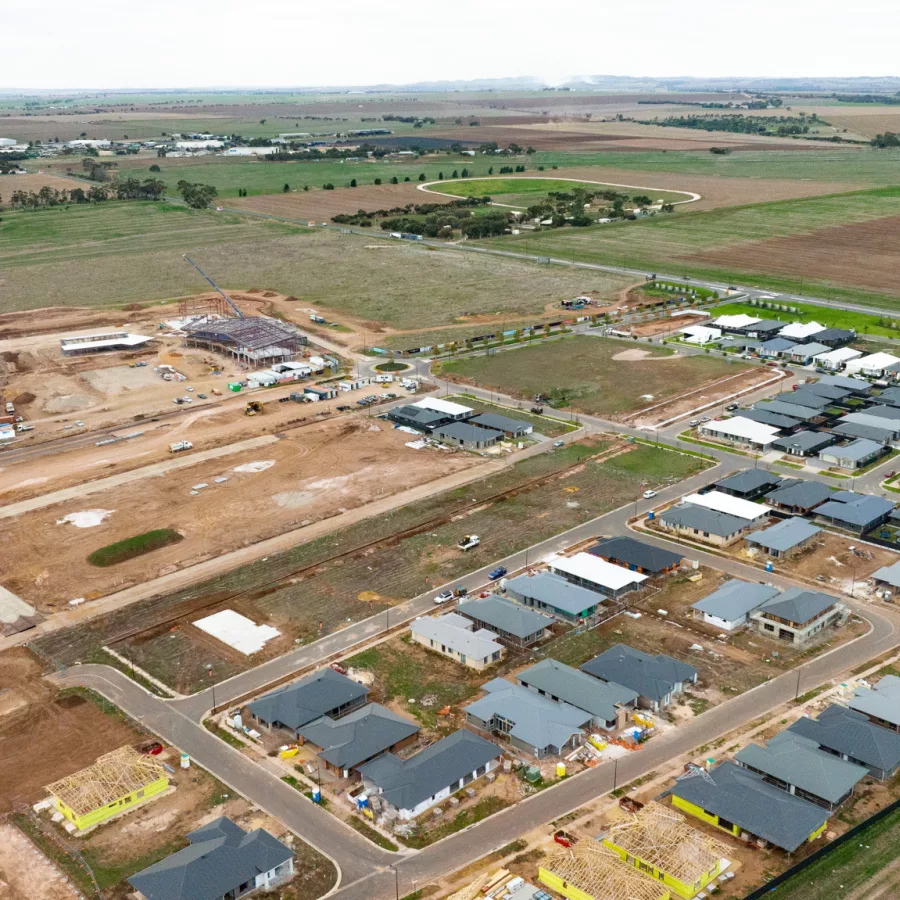 Trinity College Roseworthy construction aerial view