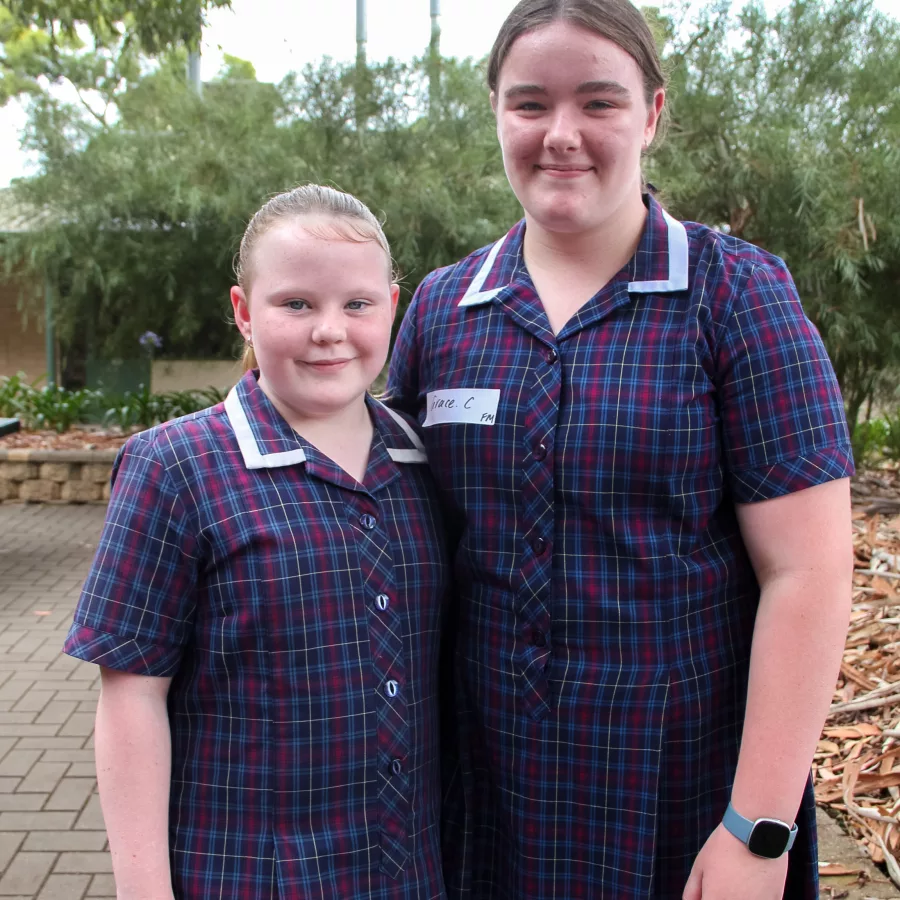 Two friends at Welcome to New Trinity College 2023