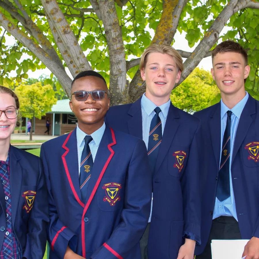 Group of friends at 2023 Welcome to New Trinity College event