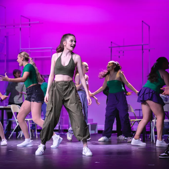 Trinity College musical performers during the 2023 College Musical “Bring it On”.