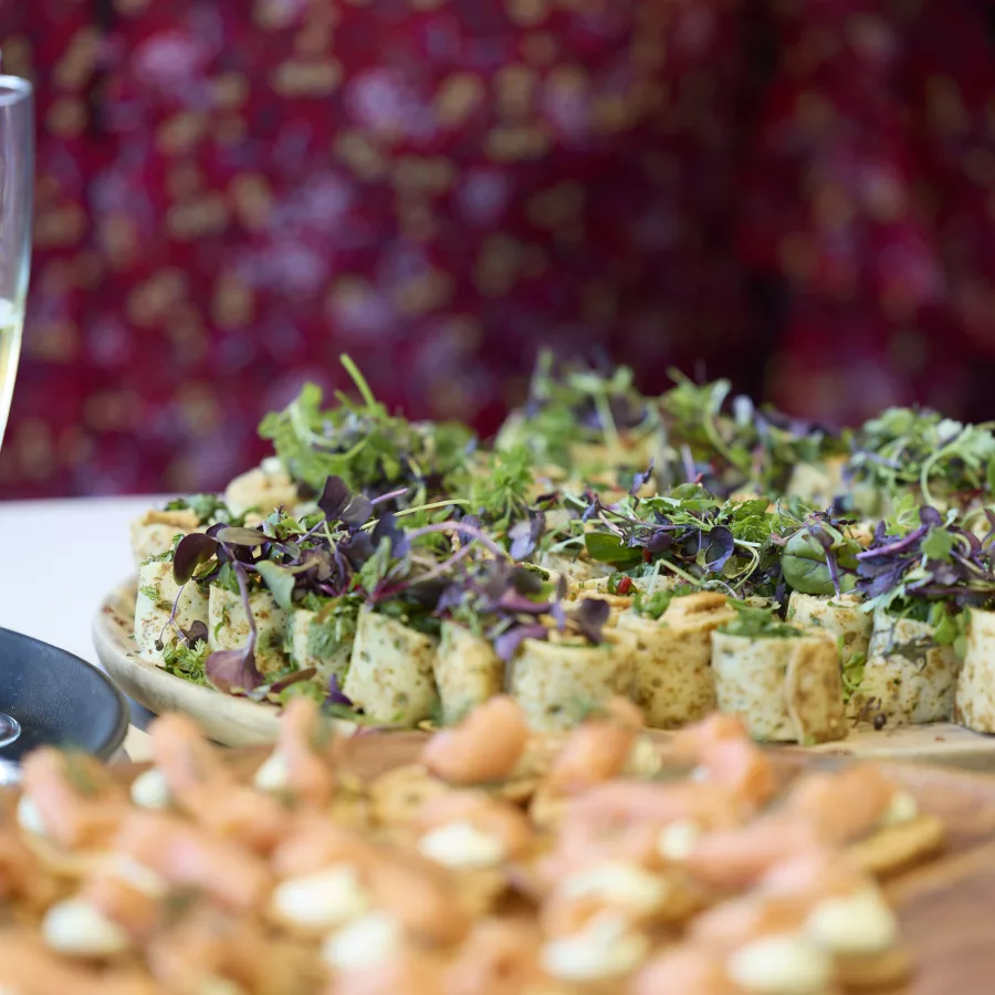 Finger food at the opening of the new Marnkutyi Parirna Theatre.