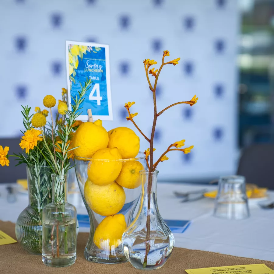 Table centrepiece at the Foundation Spring Luncheon