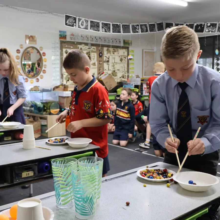 Students participating in Learning Despositions at Gawler River